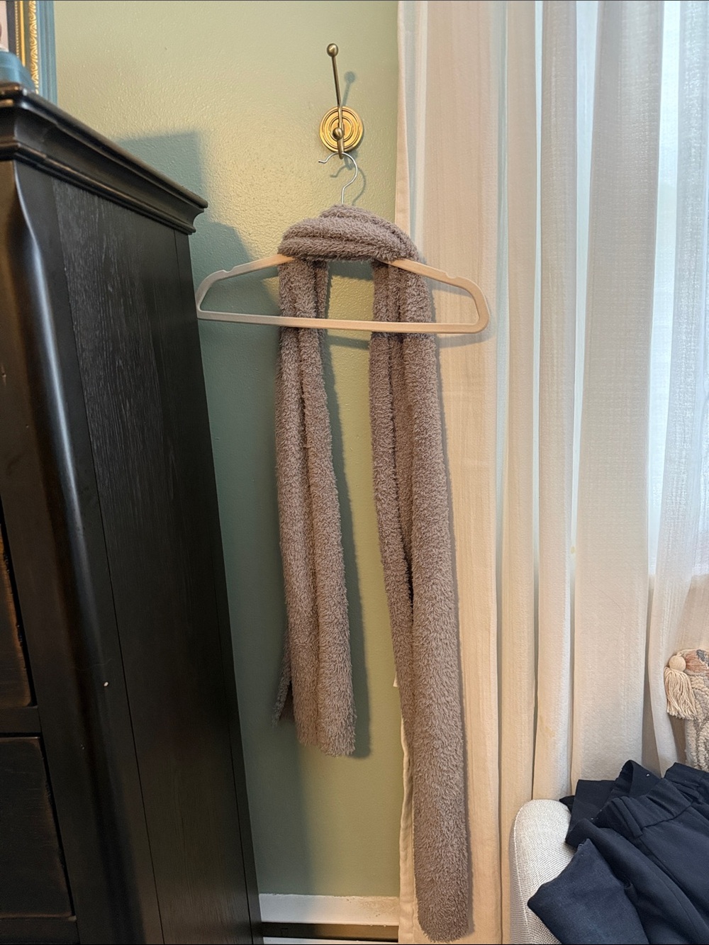 Barefoot Dreams Taupe Cozy Long Scarf Wrap